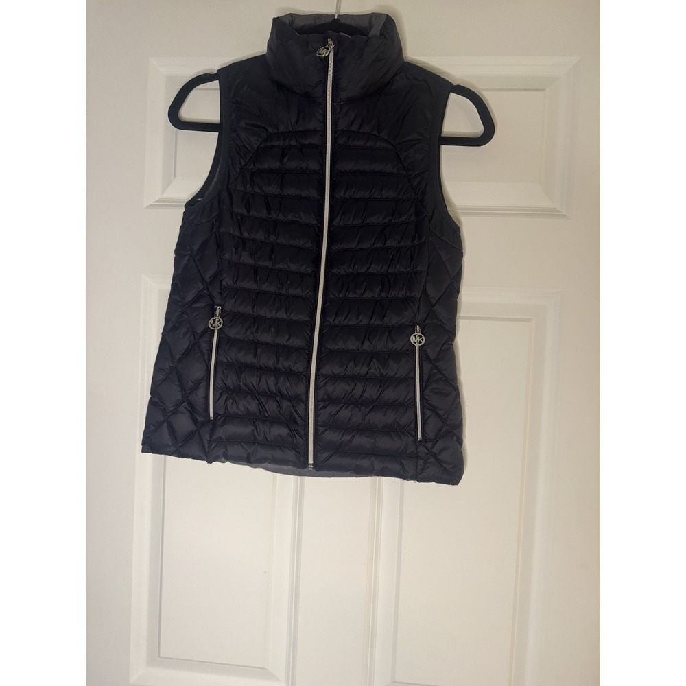 Michael Kors Navy Blue Quilted Puffer Vest XS